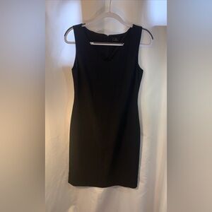 Worthington Black Dress Lined Sleeveless size 6 Chiffon Feel Cap Sleeves